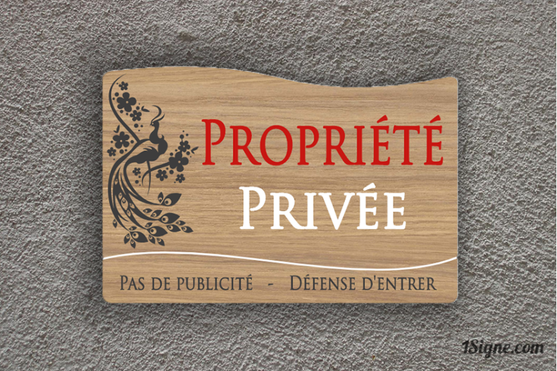 Plaque de maison - propriété privée