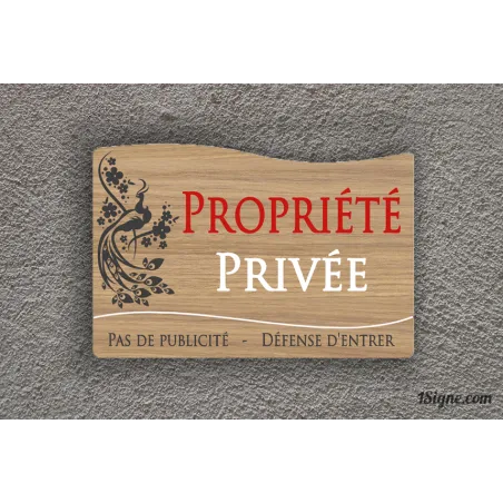 Plaque de maison - propriété privée