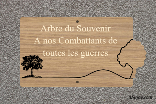 Plaque commémorative - Arbre du souvenir à personnaliser | 1Signe by Pic Bois