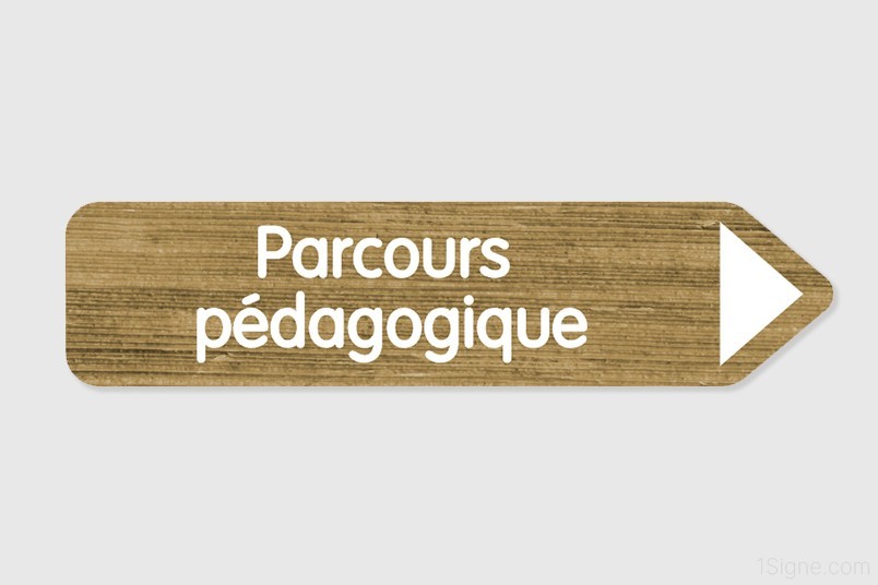 Panneau directionnel - Parcours pédagogique