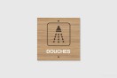 Plaque personnalisée Camping - Sanitaires - Douches | 1Signe by Pic Bois