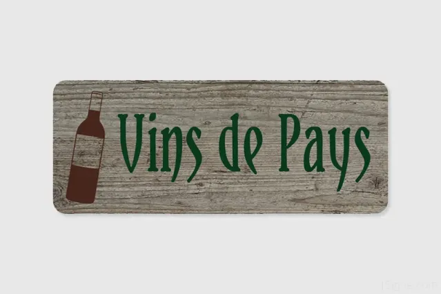 Enseigne rayon - Vins de pays personnalisée | 1Signe by Pic Bois