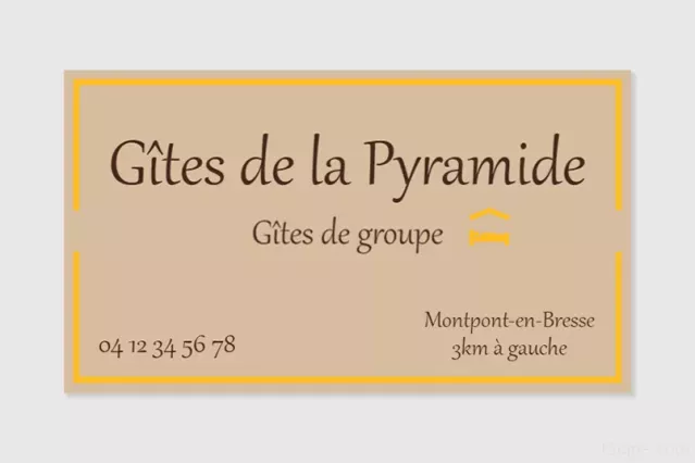 Pré-enseigne gîte - Gîte de la pyramide | 1Signe by Pic Bois