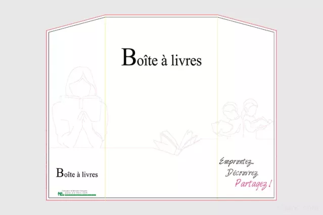 Boîte à livres - version à poser personnalisable | Signe par Pic Bois