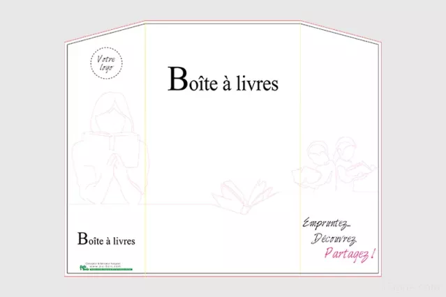 Boîte à livres - version sur support personnalisable | Signe par Pic Bois