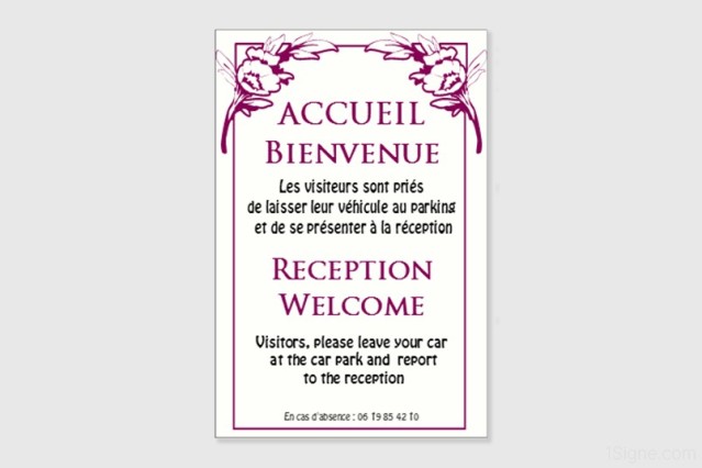 Panneau personnalisé Plaque d'information - Accueil Camping| 1Signe by Pic Bois