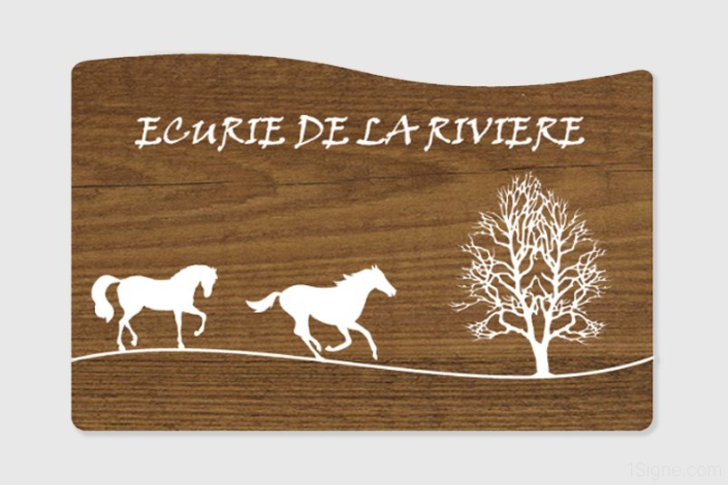 Plaque De Maison Ecurie Personnalis e 1Signe By Pic Bois