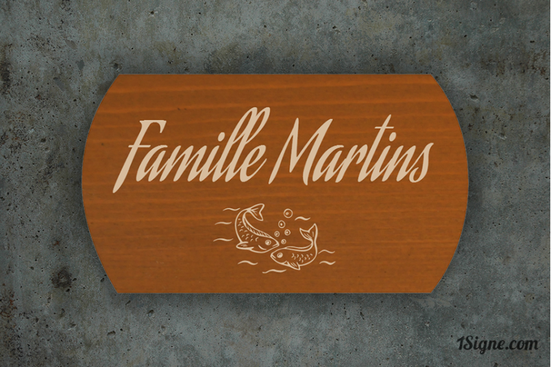 Plaque de maison - Famille Martin