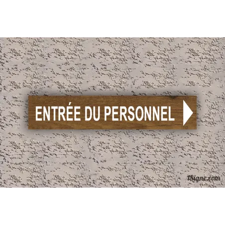 Panneau directionnel - Décor bois