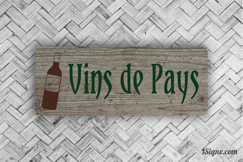 Enseigne rayon - Vins de pays