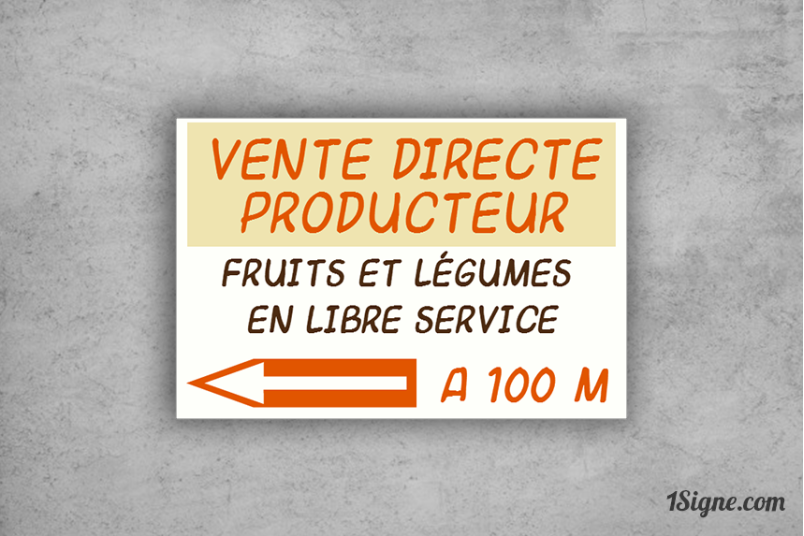 Pré-enseigne - Vente directe fruits