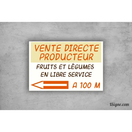 Pré-enseigne - Vente directe fruits