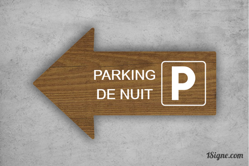 Camping - Panneau directionnel - Parking de nuit