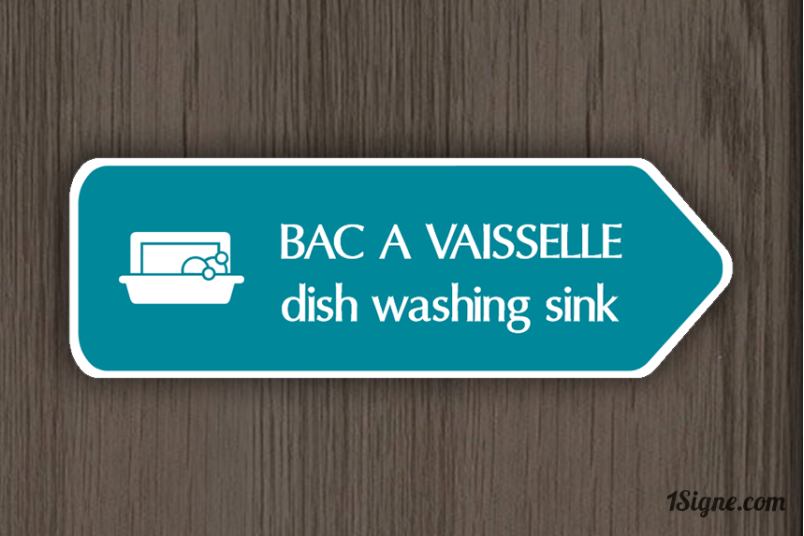 Camping - Sanitaires - Bac à Vaisselle - Traduction