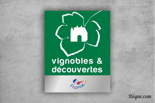 Plaque - Label Vignobles & découvertes | 1Signe by Pic Bois