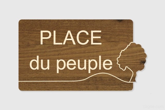 Plaque de rue personnalisée - Arbre | 1Signe by Pic Bois