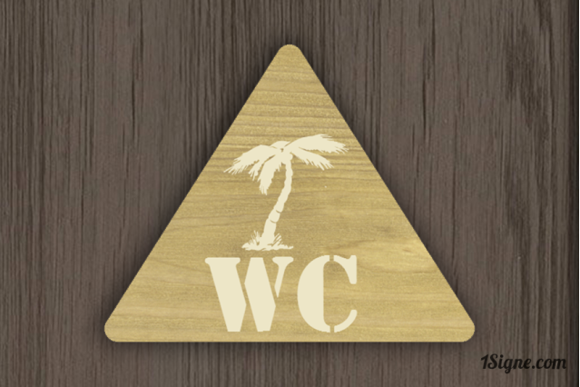 Plaque de porte - WC personnalisée | 1Signe by Pic Bois