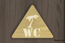 Plaque de porte - WC personnalisée | 1Signe by Pic Bois