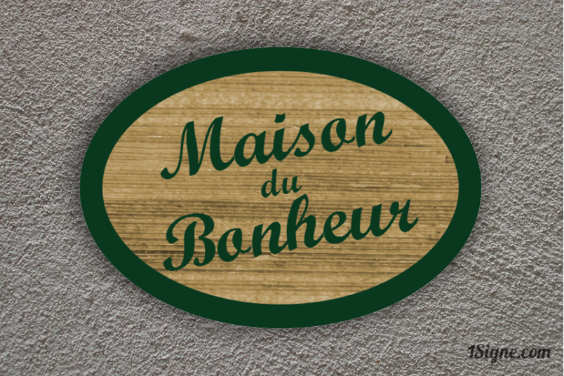 Plaque de maison - Bonheur