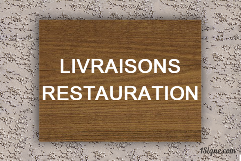 Plaque d'information - Livraisons