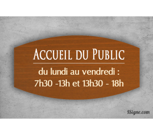 Plaque Information - Accueil Bois