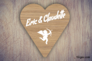 Plaque de porte personnalisée - Coeur | 1Signe by Pic Bois