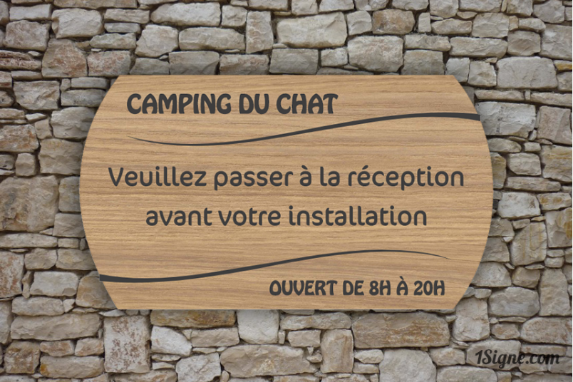 Camping - Accueil-Réception - Gravure Vagues