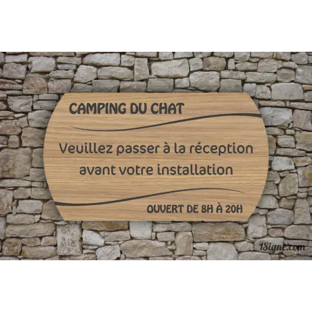 Camping - Accueil-Réception - Gravure Vagues